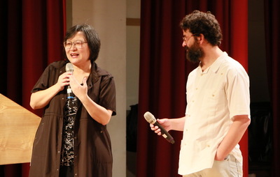 成大台文系副教授劉南芳(左)與阿根廷人權劇場導演Diego E. Rodrigoz
