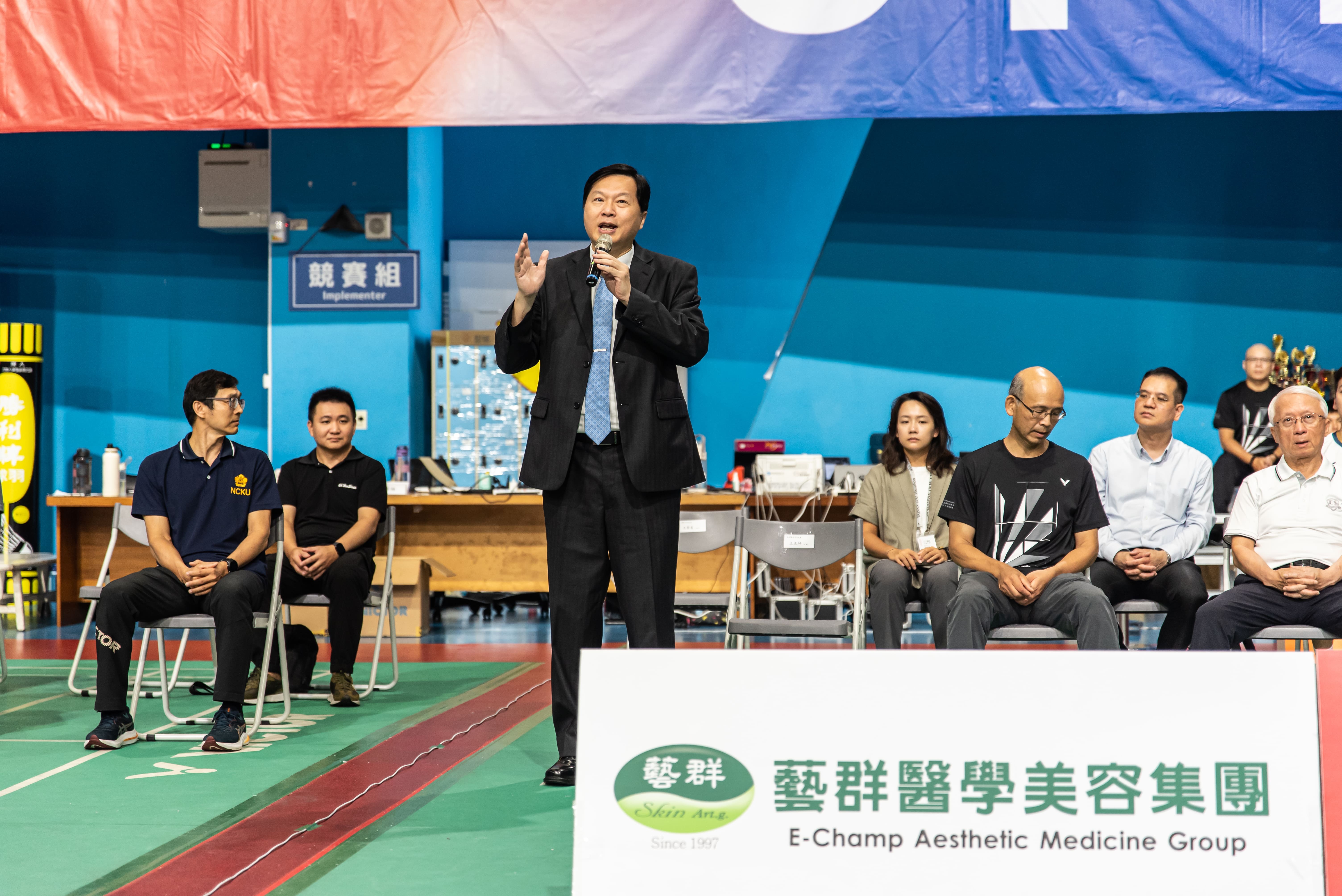 贊助賽事藝群醫學美容集團王正坤董事長期許參賽的選手都能自我挑戰、自我精進,未來有朝一日能站上世界的巔峰