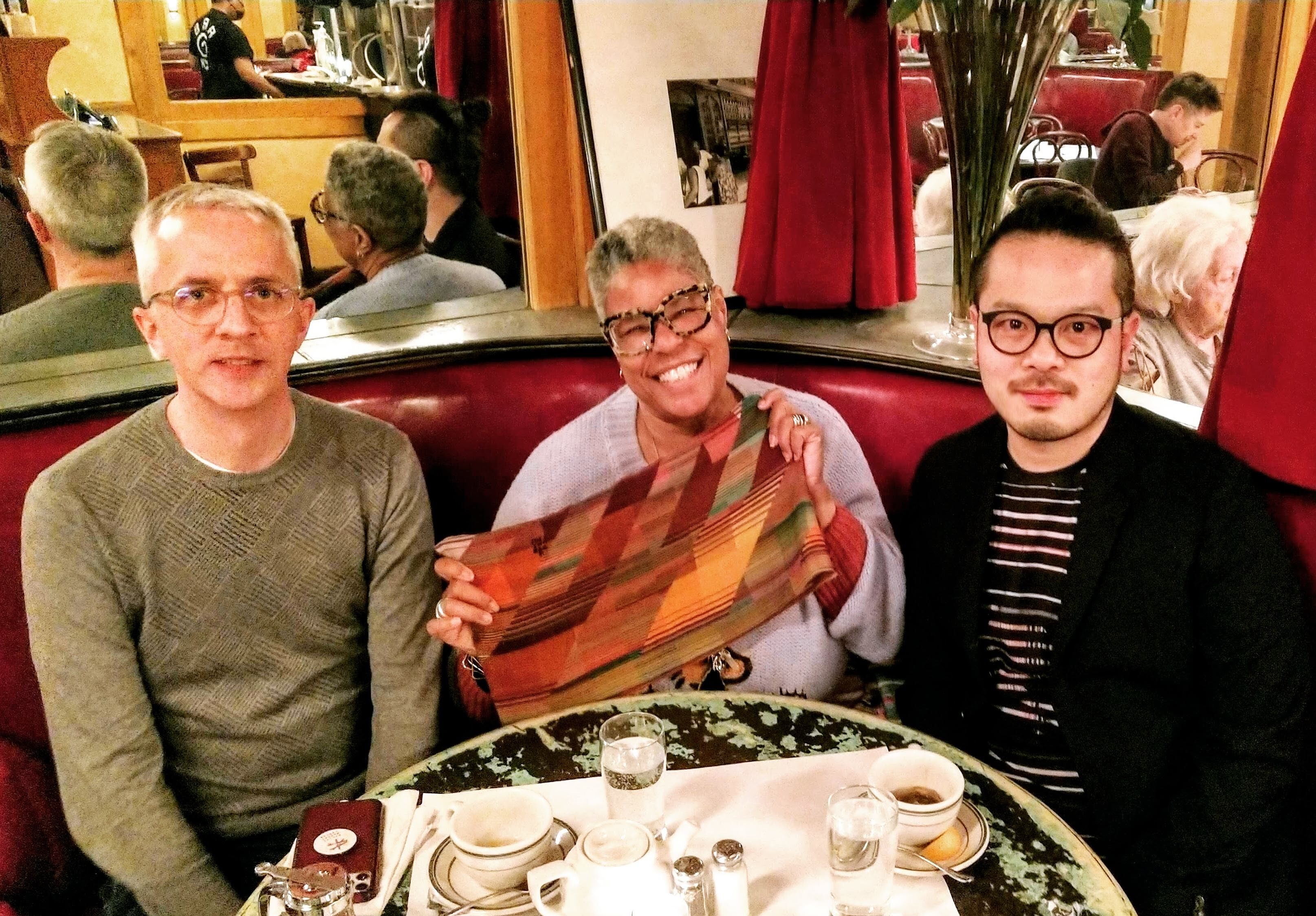 Yen-Ting Cho meeting with  Patti Carpenter (middle)